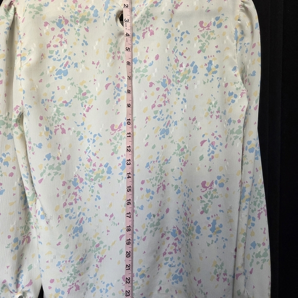 Arabella Blake London New York Vintage Pastel Print Women's Blouse - Picture 8 of 9